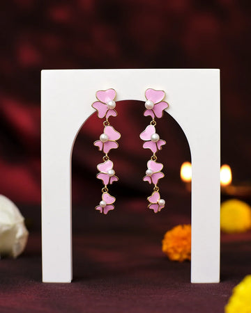 Champak Charm Floral Pearl Earrings