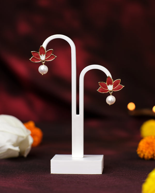 Eternal Lotus  Pearl Elegance for Diwali