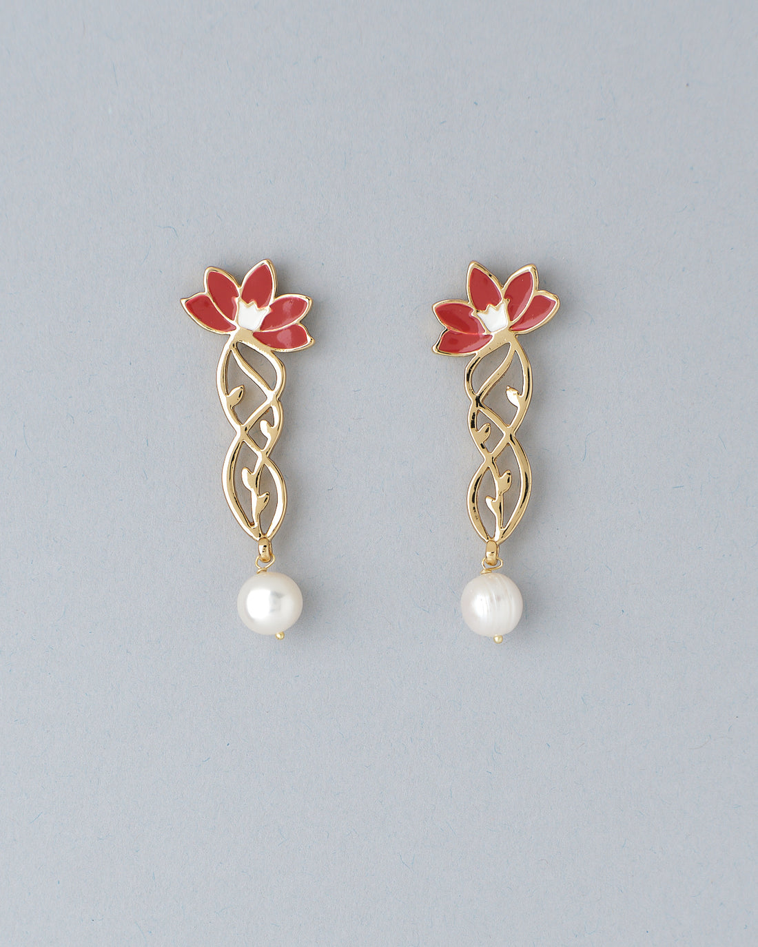Serene Blossom Pearl Earrings of Festive Grace