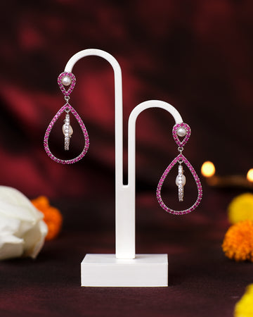 Gulabi Glow Pearl Earrings