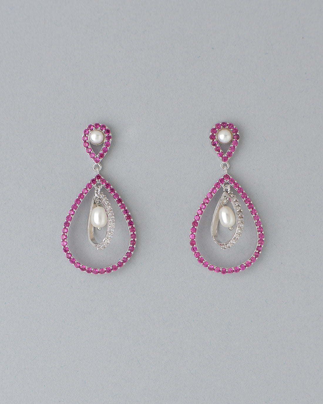 Gulabi Glow Pearl Earrings