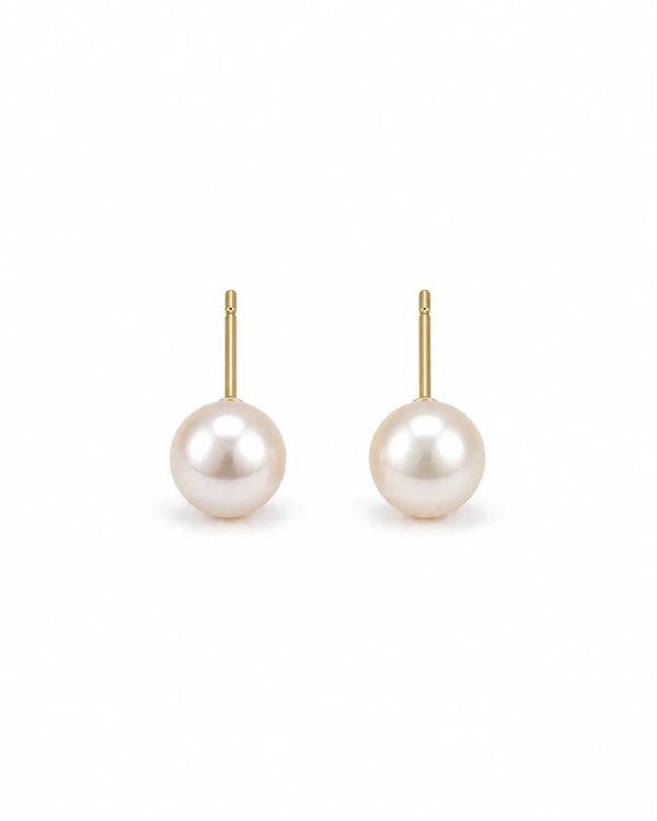 Classic Solitaire Freshwater Pearl Stud Earrings