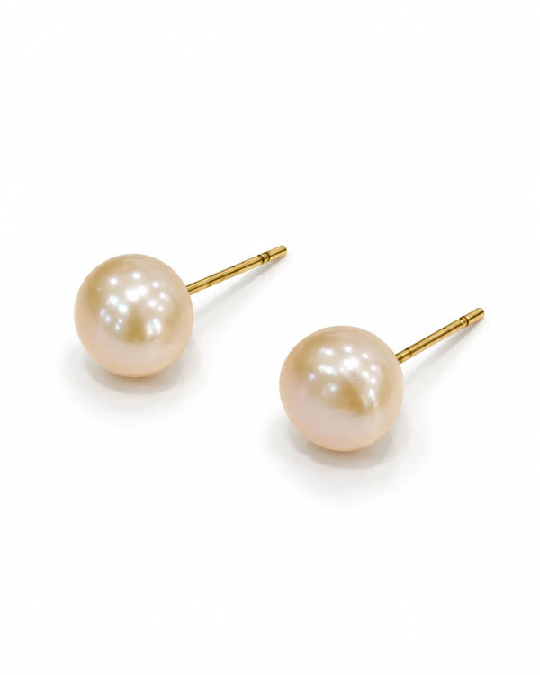 Classic Solitaire Freshwater Pearl Stud Earrings