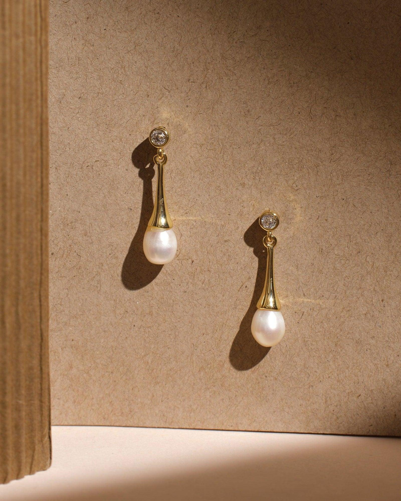 The Amathea Small Drop Earrings - Chandrani Pearls