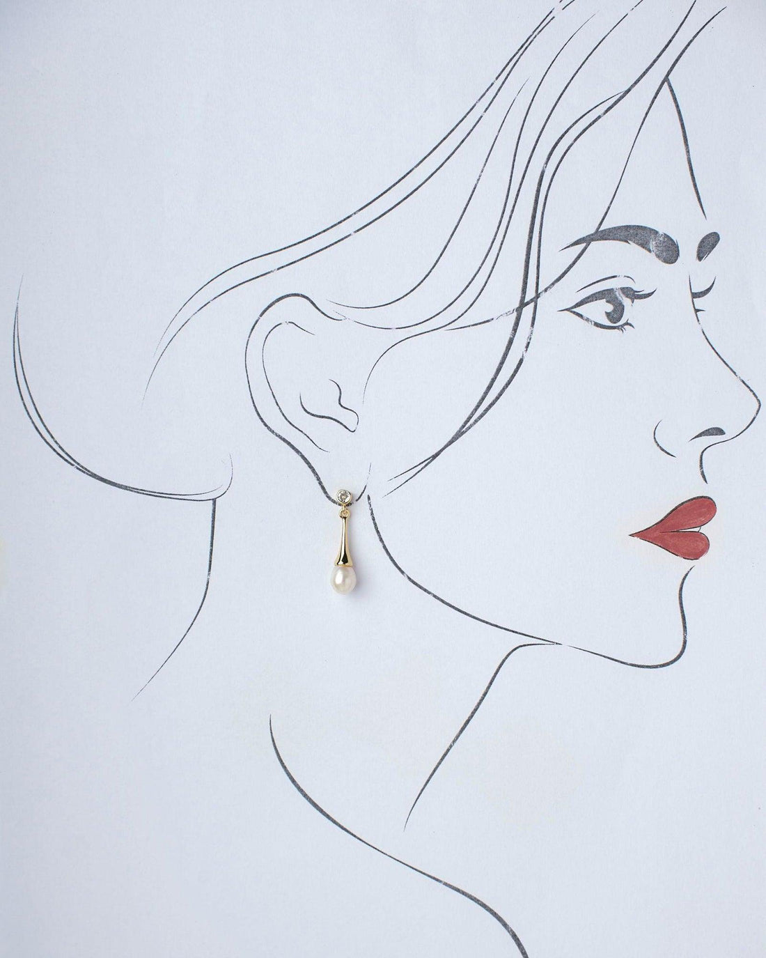 The Amathea Small Drop Earrings - Chandrani Pearls