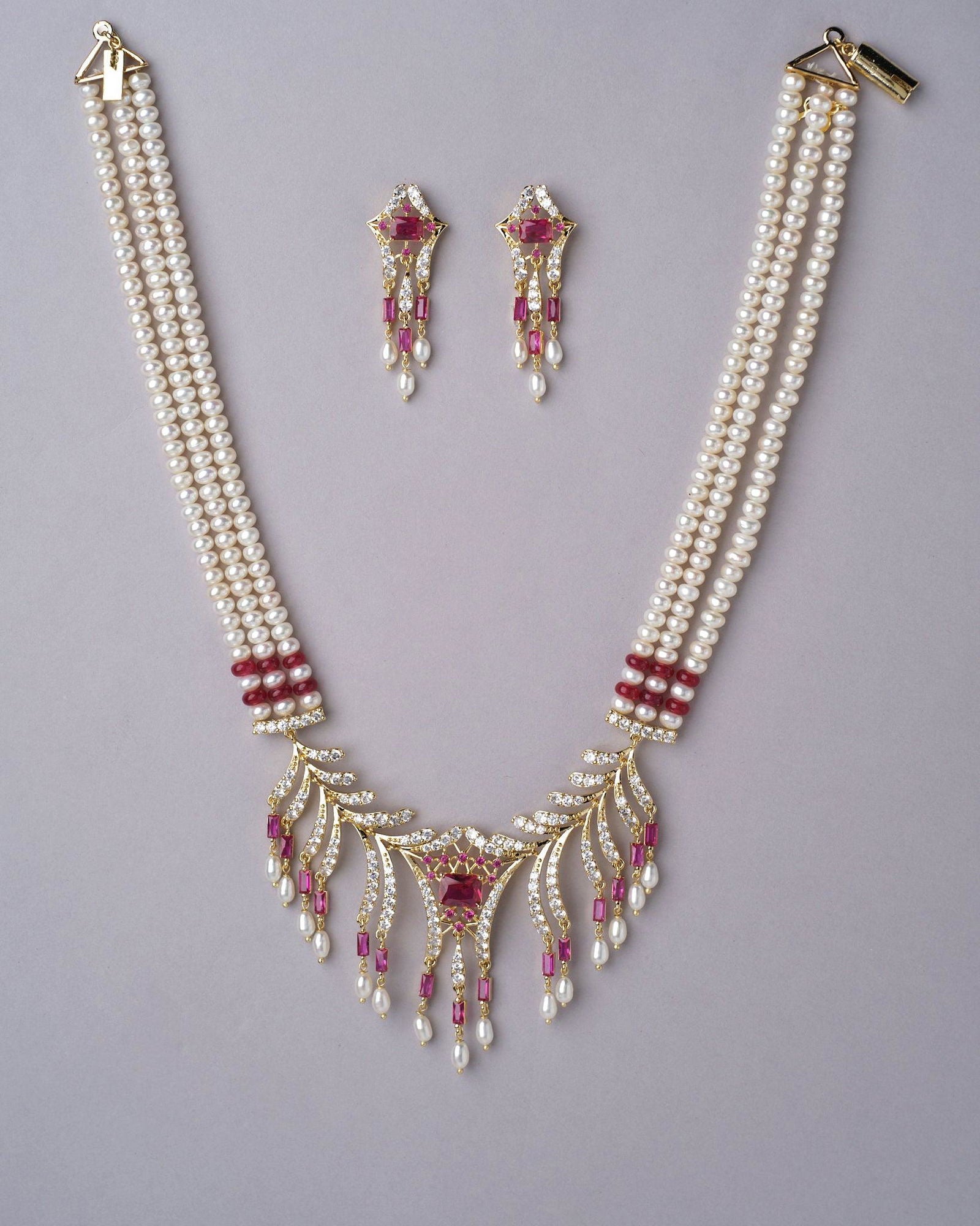 The Anvesha Necklace Set - Chandrani Pearls