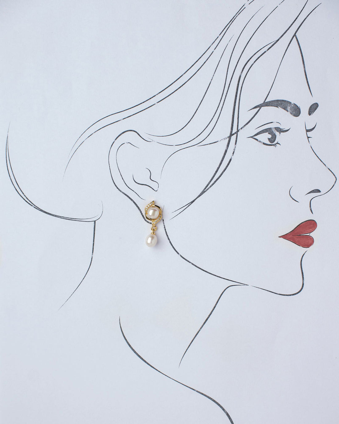 The Azna Pearl Drop Earrings - Chandrani Pearls