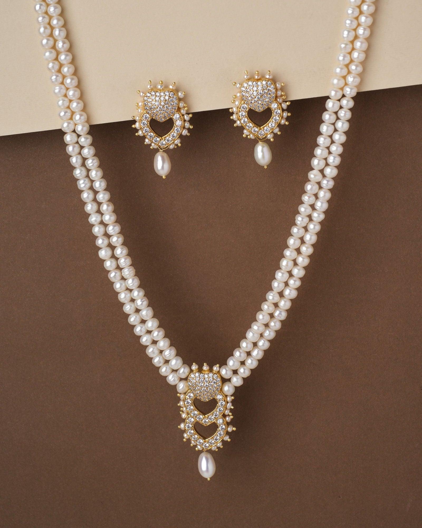 The Dainty Links Pearl Necklace Set - Chandrani Pearls