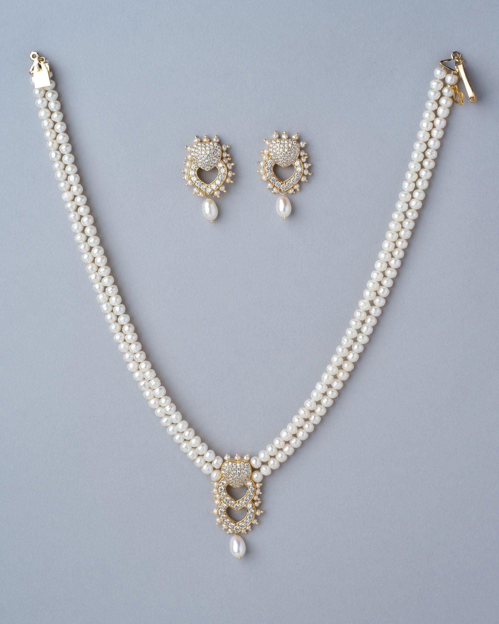 The Dainty Links Pearl Necklace Set - Chandrani Pearls