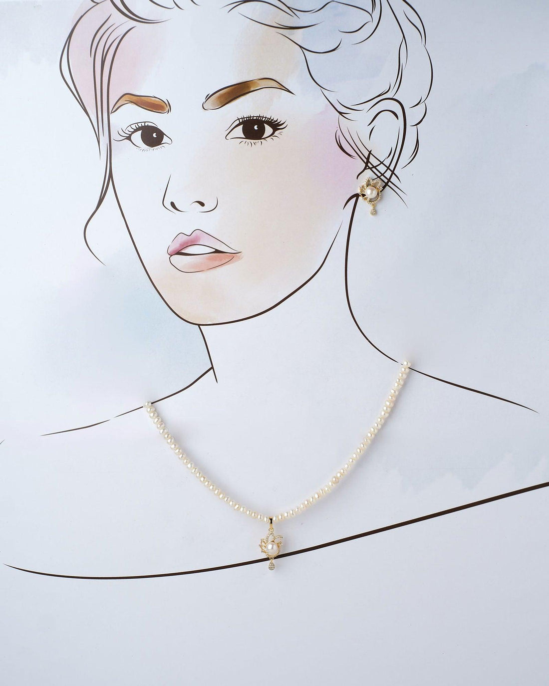 The Elllinor Pearl Necklace set - Chandrani Pearls
