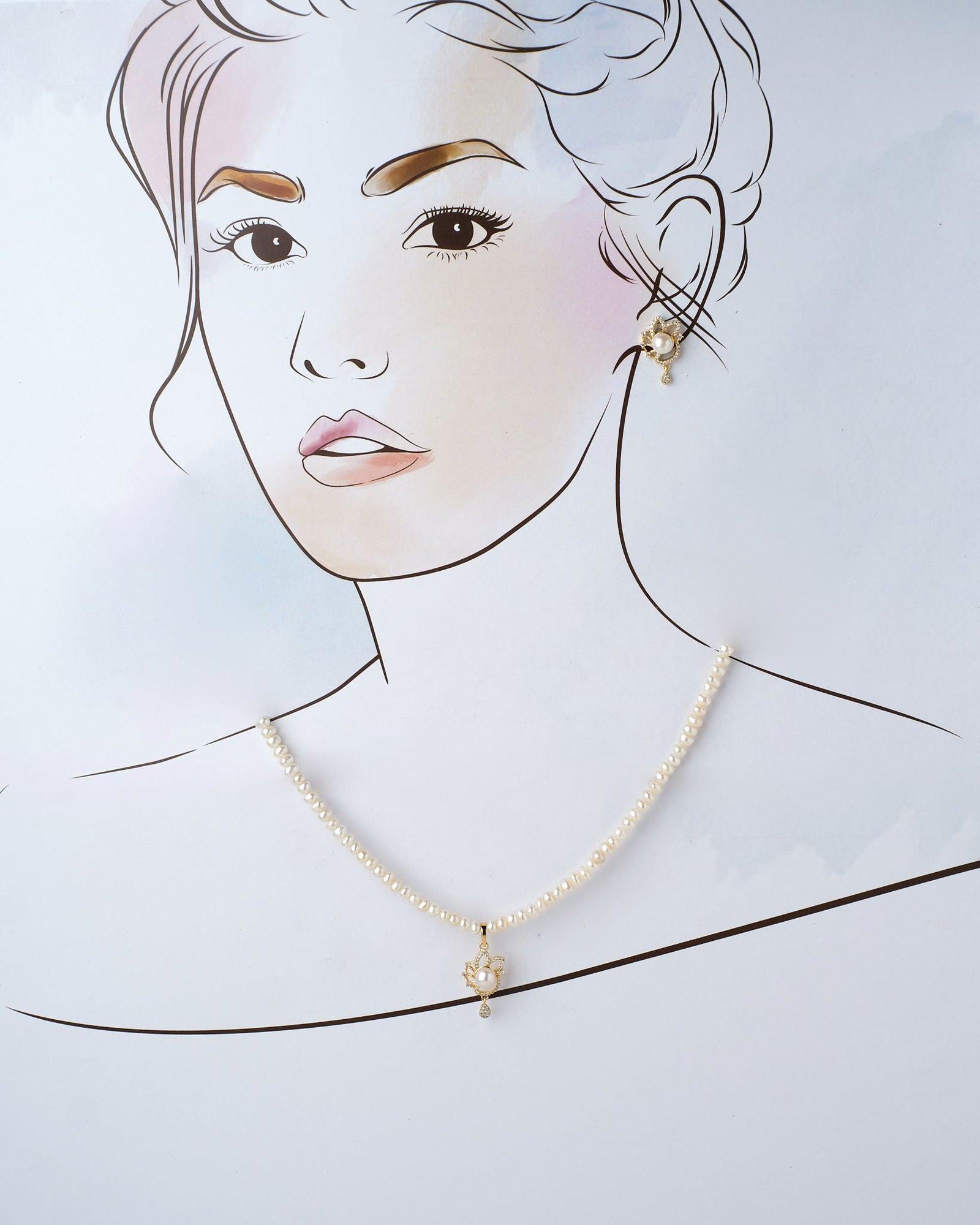 The Elllinor Pearl Necklace set - Chandrani Pearls