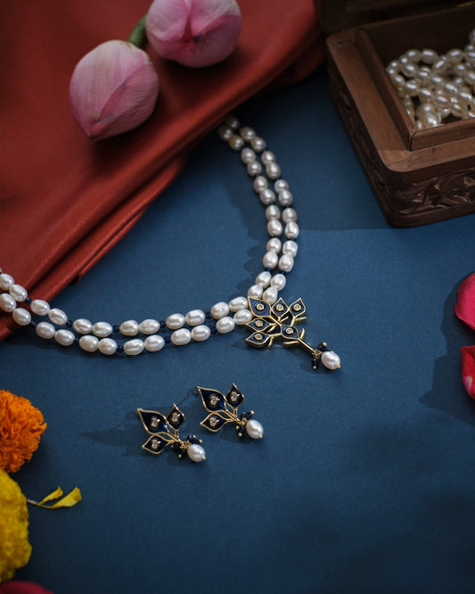 The Emica Lariat Necklace Set - Chandrani Pearls