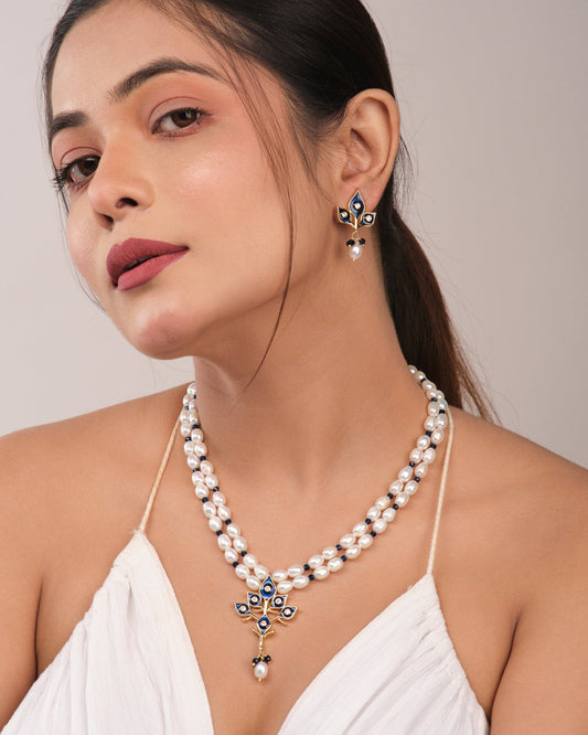 The Emica Lariat Necklace Set - Chandrani Pearls