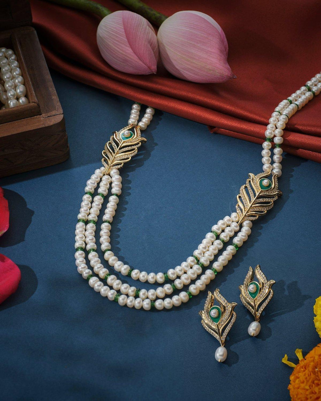 The Gorgeous Krisna Ananta Necklace Set - Chandrani Pearls