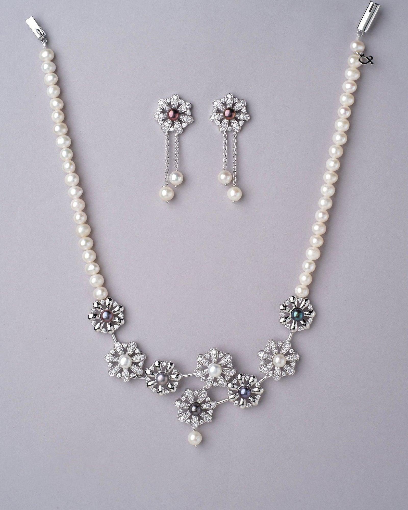 The Heavenly Sunflower Necklace Set - Chandrani Pearls