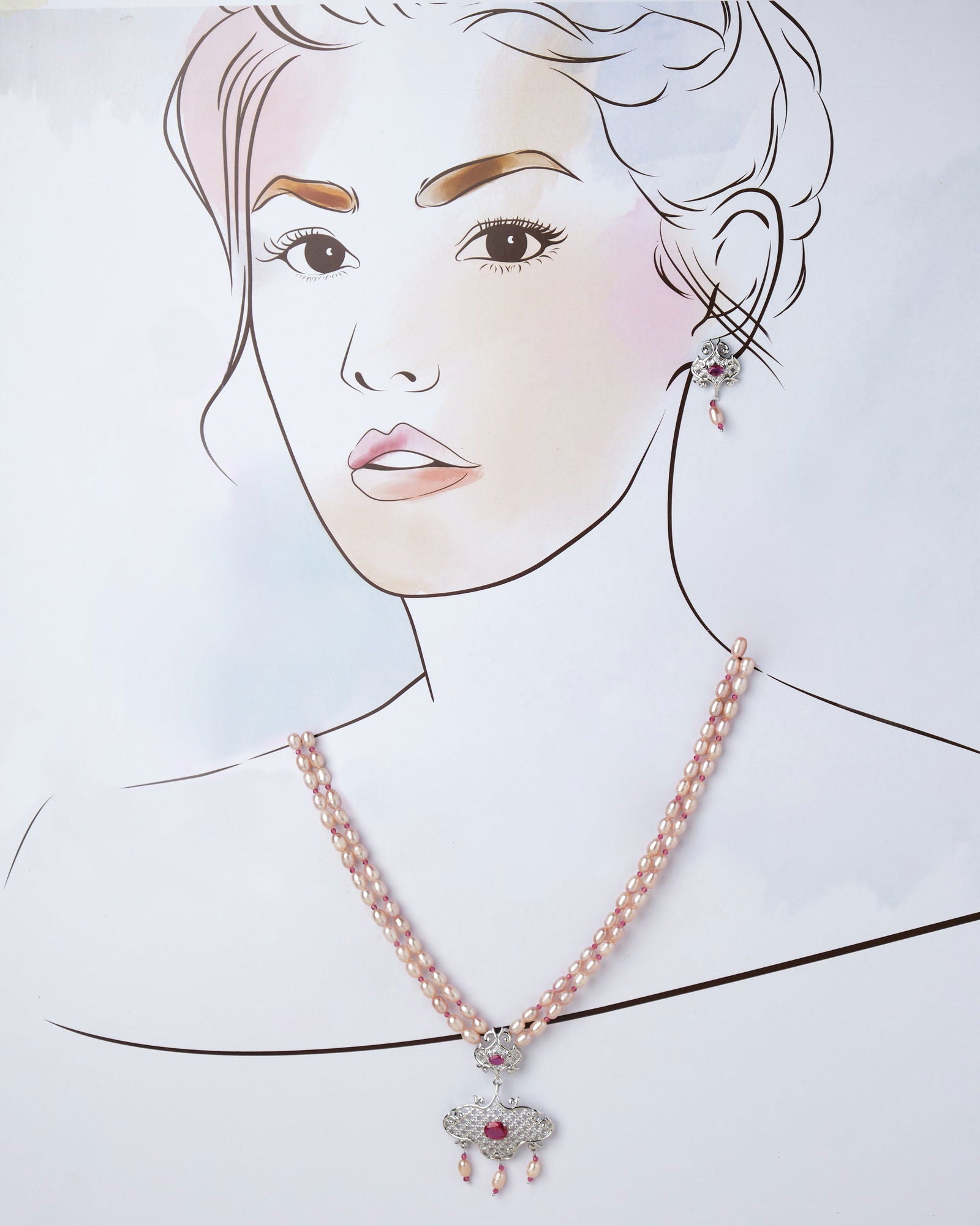 The Jacklyn Pearl Necklace Set - Chandrani Pearls