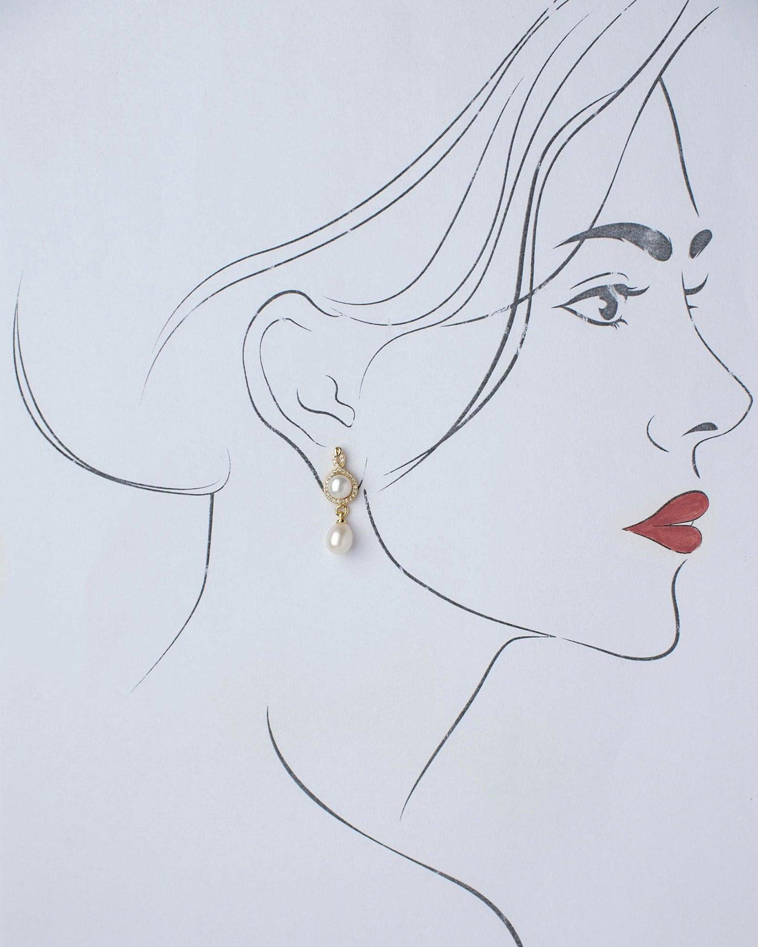 The Janessa Drop Pearl Earrings - Chandrani Pearls