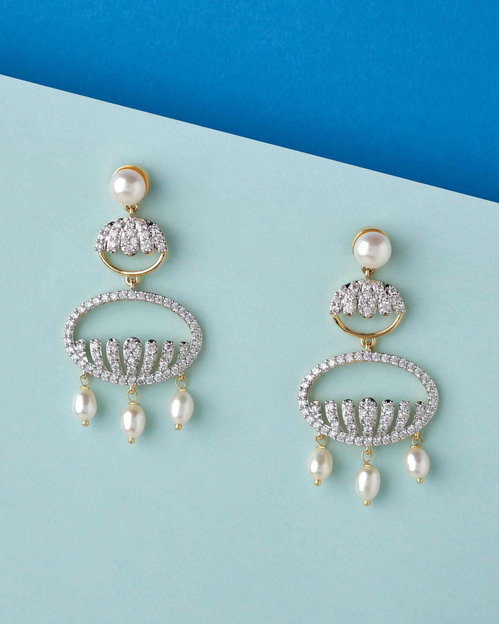 The Mehrunisa Chand Bali Earring - Chandrani Pearls