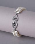 The Modish Stone Studded Pearl Bracelet - Chandrani Pearls