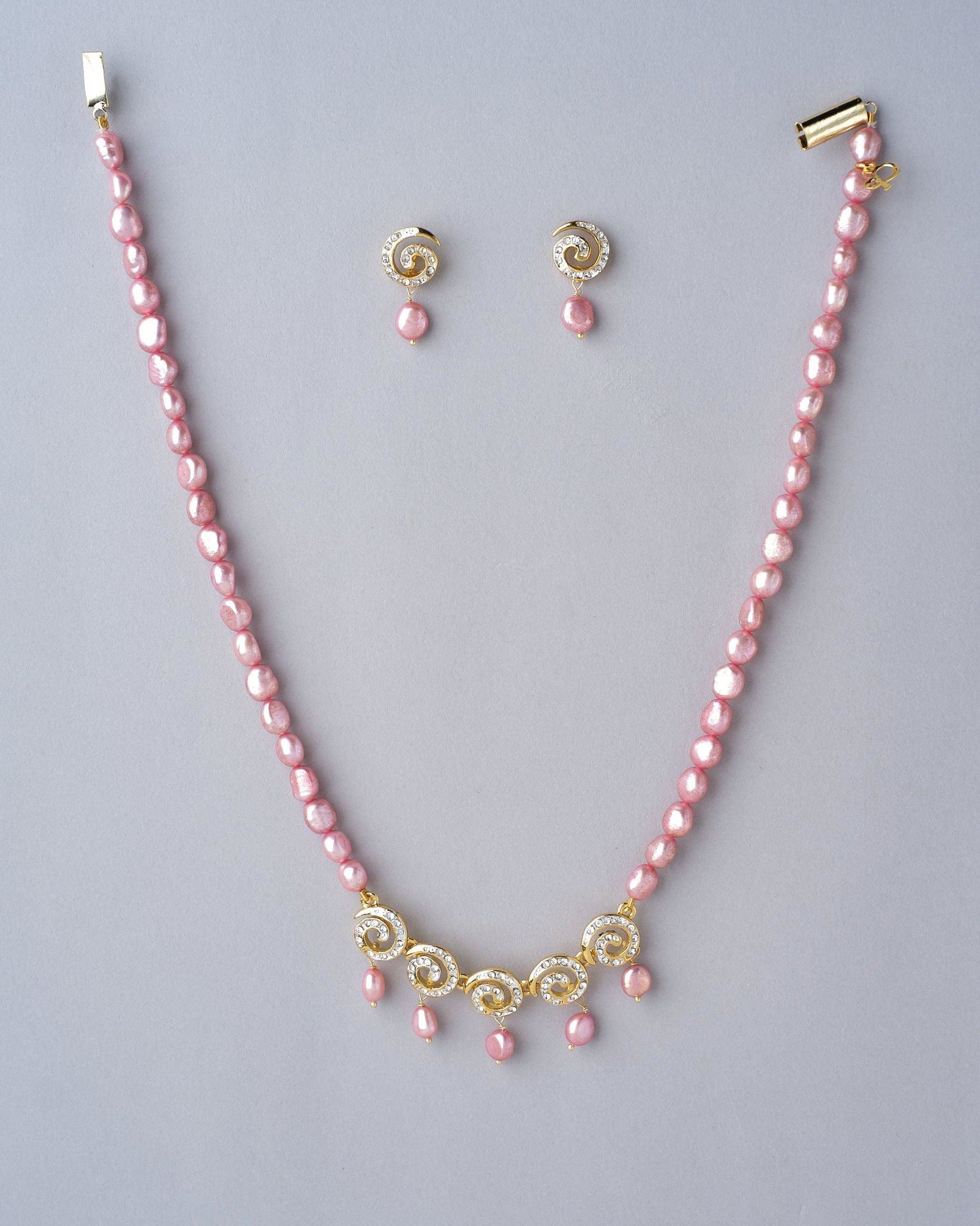 The Pink Pizzazz pearl Necklace Set - Chandrani Pearls