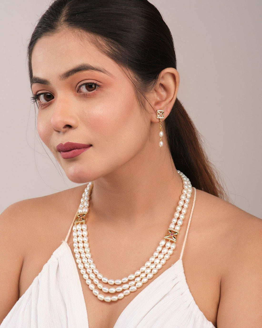 The Regal Double Pendant Set - Chandrani Pearls