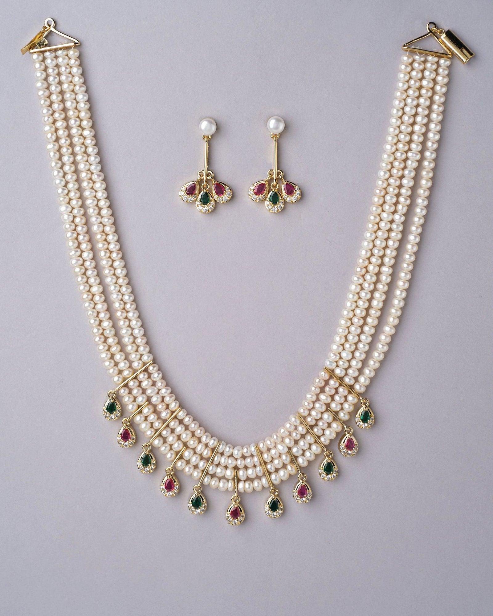 The Viveka Necklace Set - Chandrani Pearls