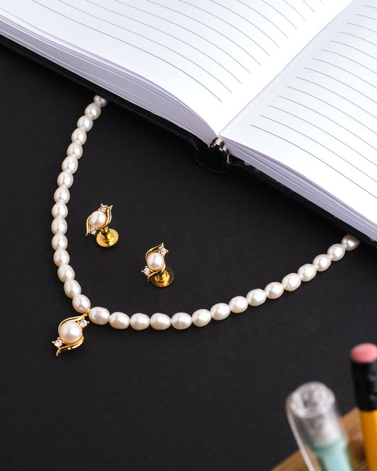 The Viveka Pearl  Necklace Set - Chandrani Pearls