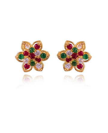 Traditional Colored Stone Earrings - Chandrani Pearls