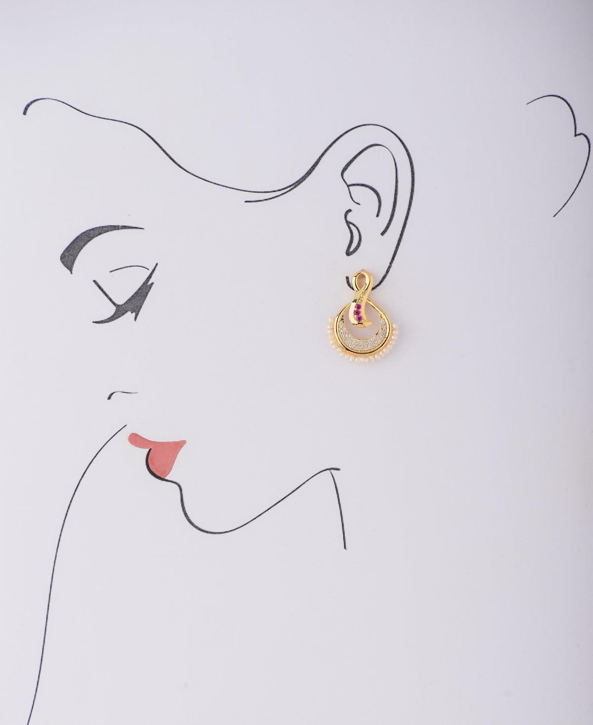 Traditional Pearl Hanging Earring - Chandrani Pearls