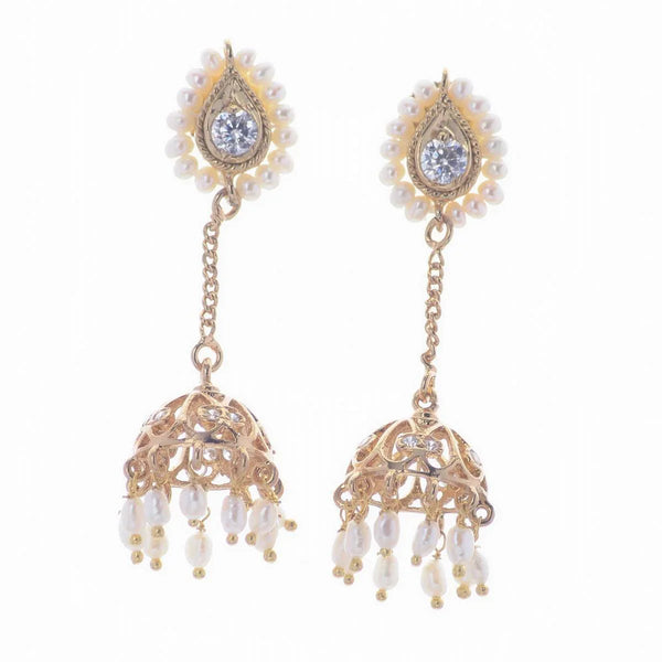 Traditional Pearl Hanging Earrings - Chandrani Pearls