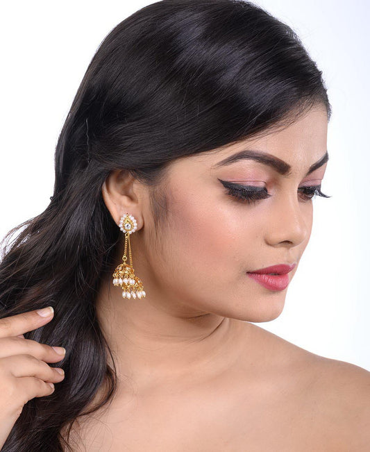 Traditional Pearl Hanging Earrings - Chandrani Pearls