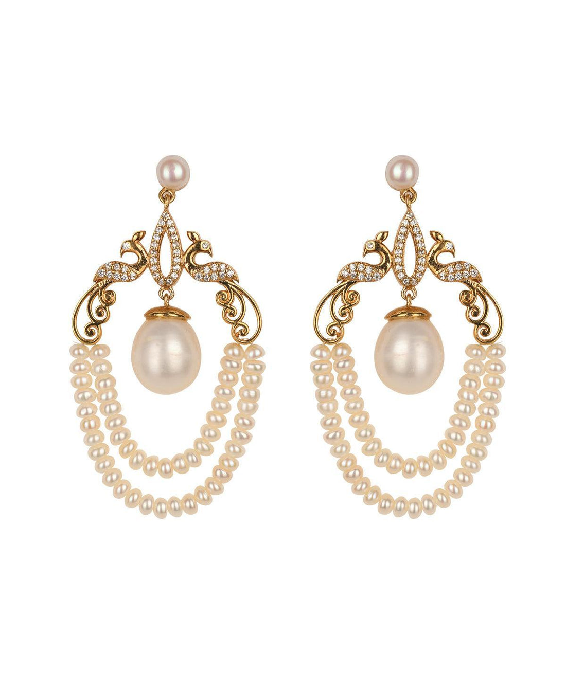 Traditional Pearl Hanging Earrings - Chandrani Pearls
