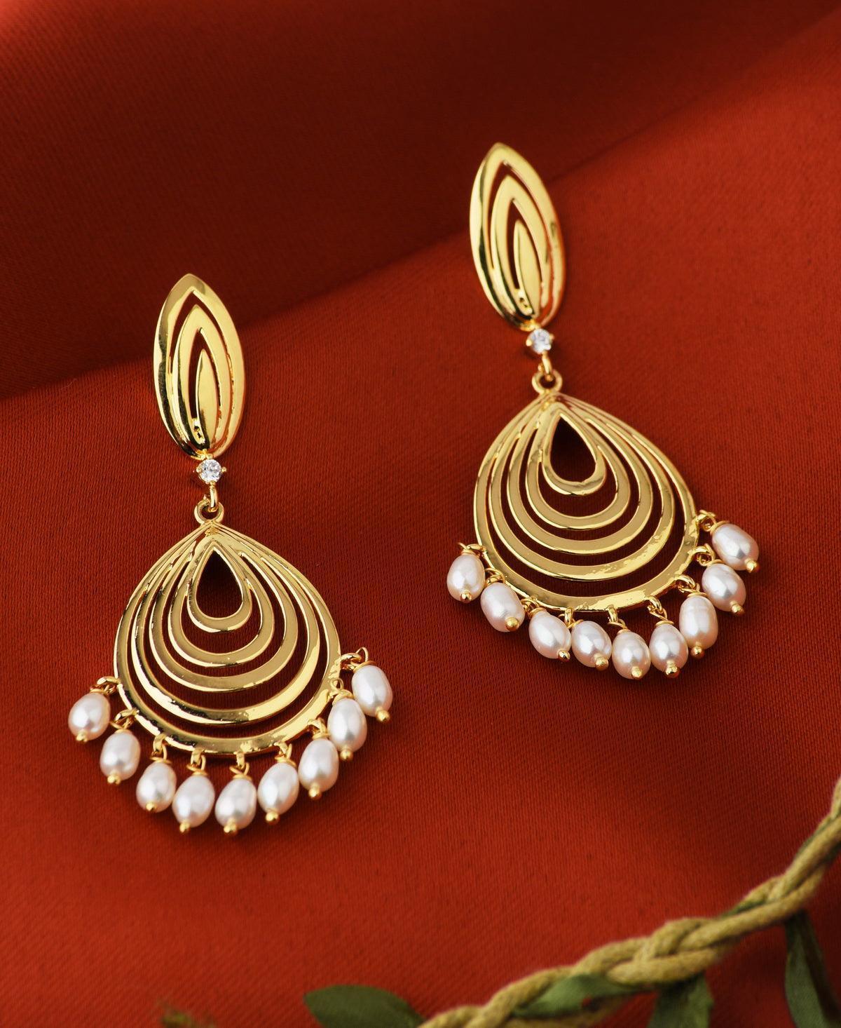 Traditional Pearl Hanging Jhumka