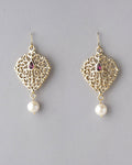 Traditional Pearl Hanging Jhumka - Chandrani Pearls