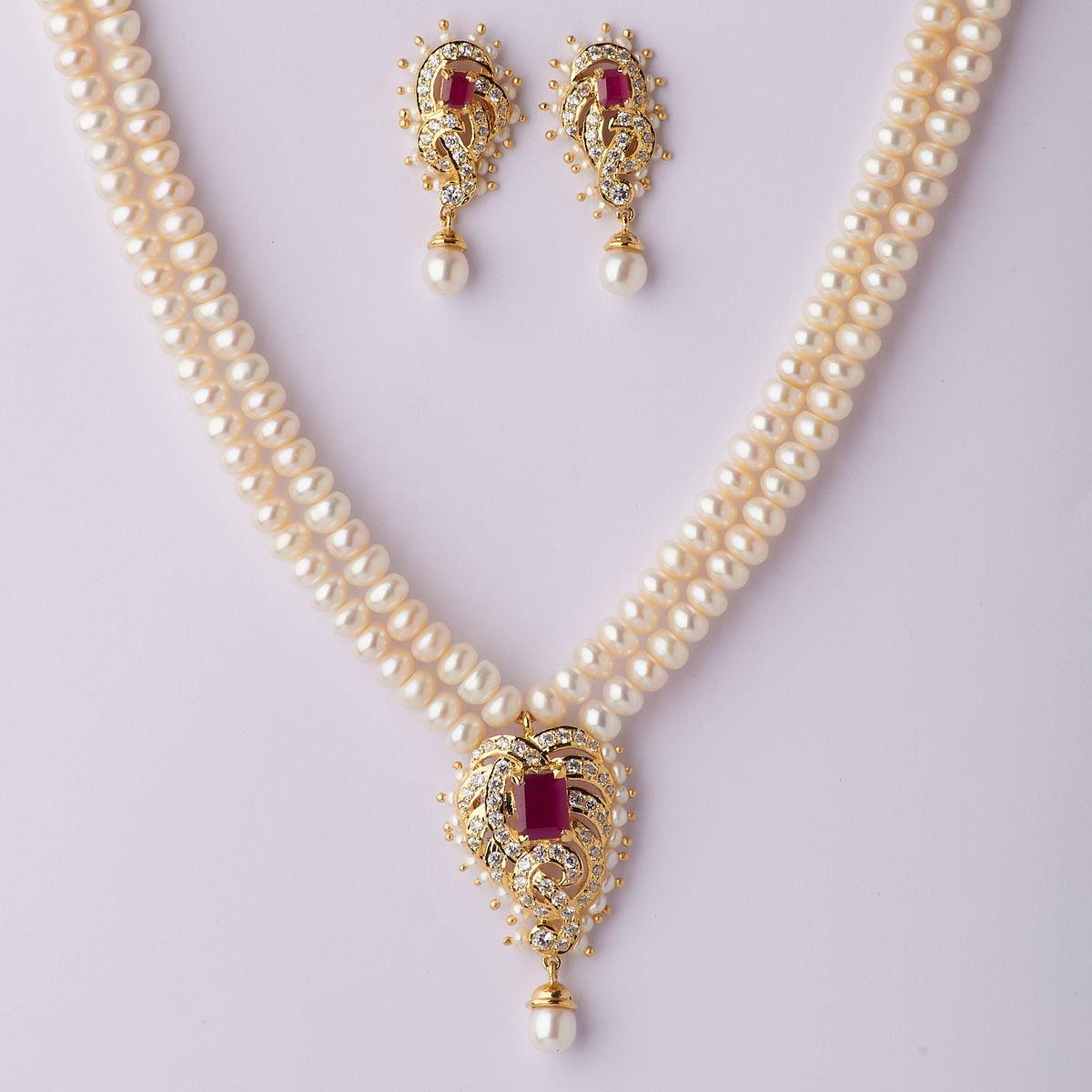 Traditional Pearl Necklace Set - Chandrani Pearls