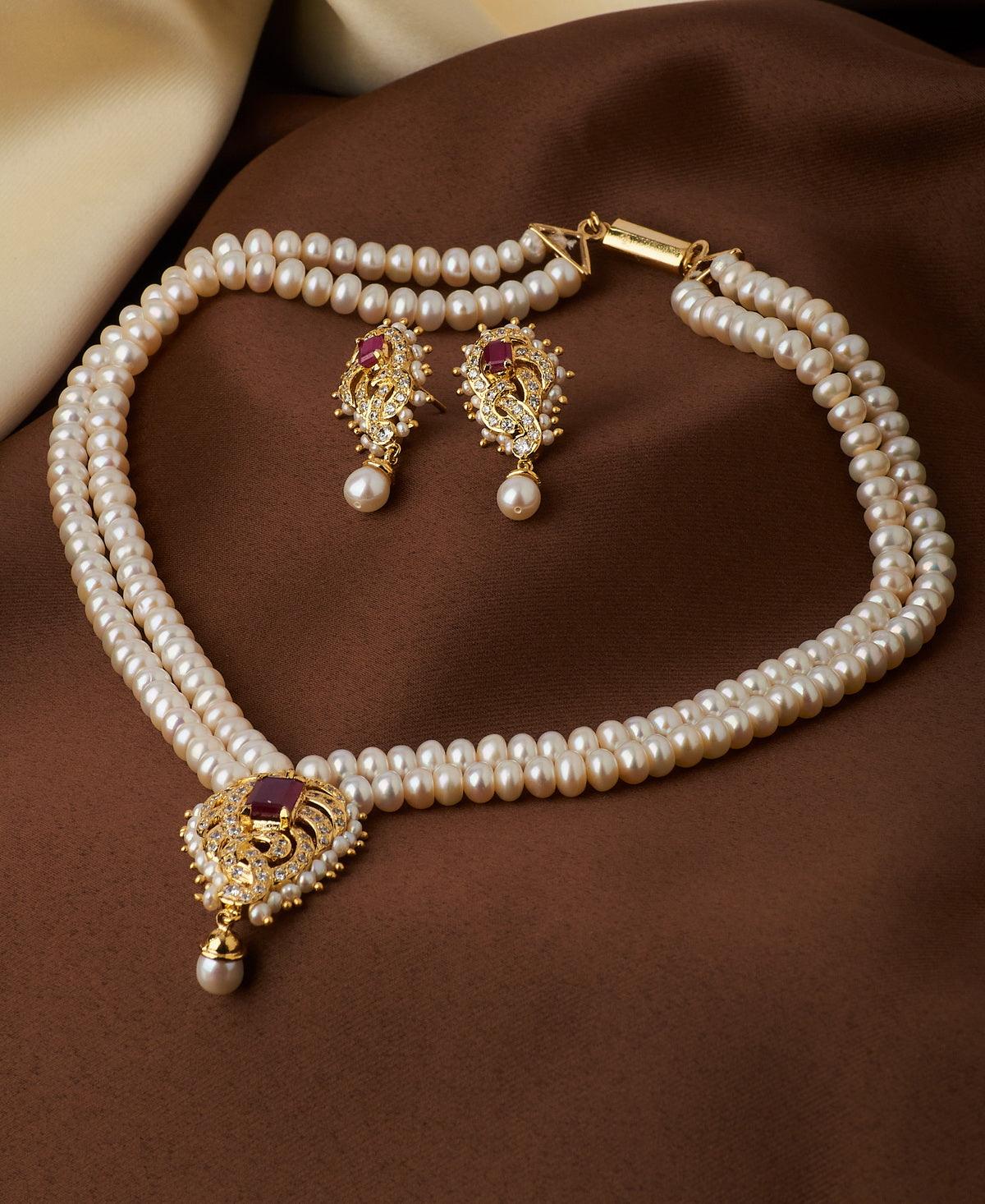 Traditional Pearl Necklace Set - Chandrani Pearls