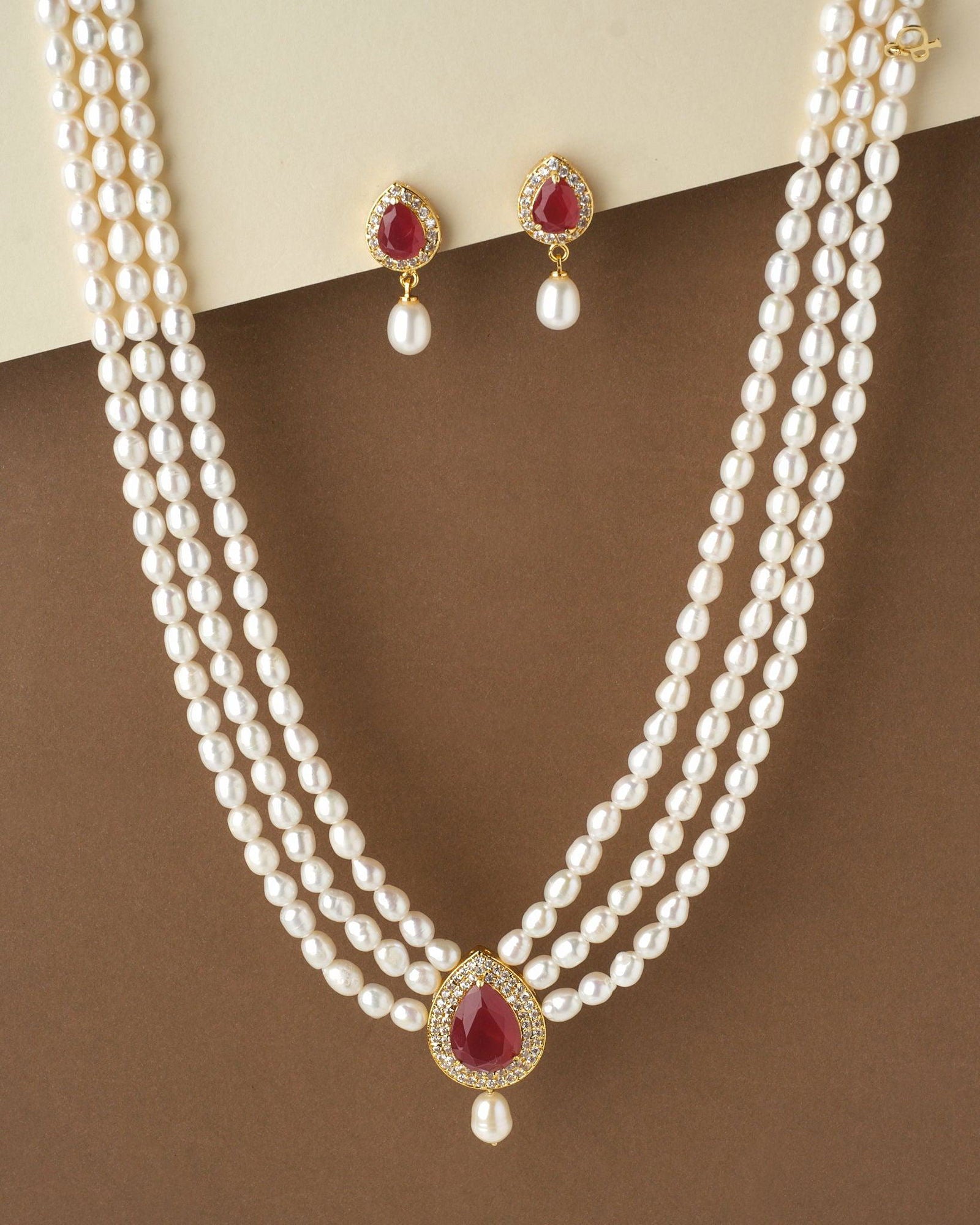 Traditional Pearl Necklace Set - Chandrani Pearls