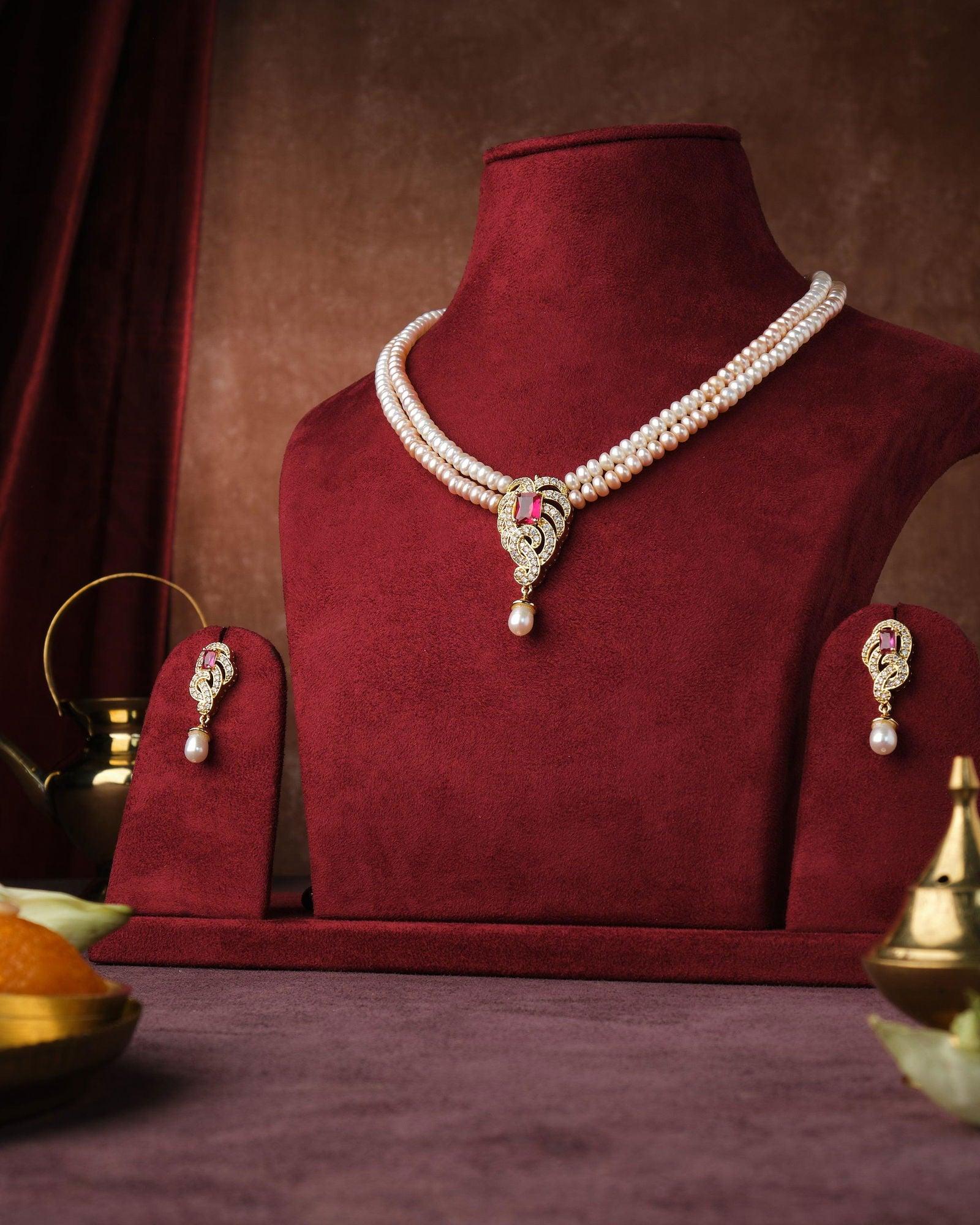 Traditional Pearl Necklace Set - Chandrani Pearls