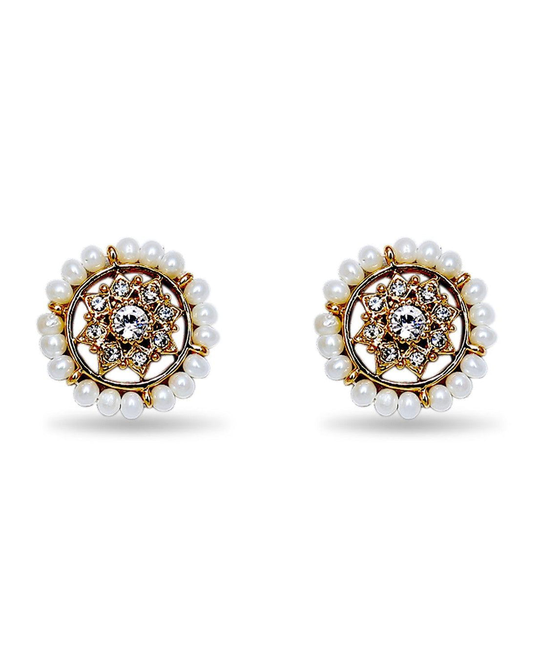 Traditional Pearl Stud Earrings - Chandrani Pearls