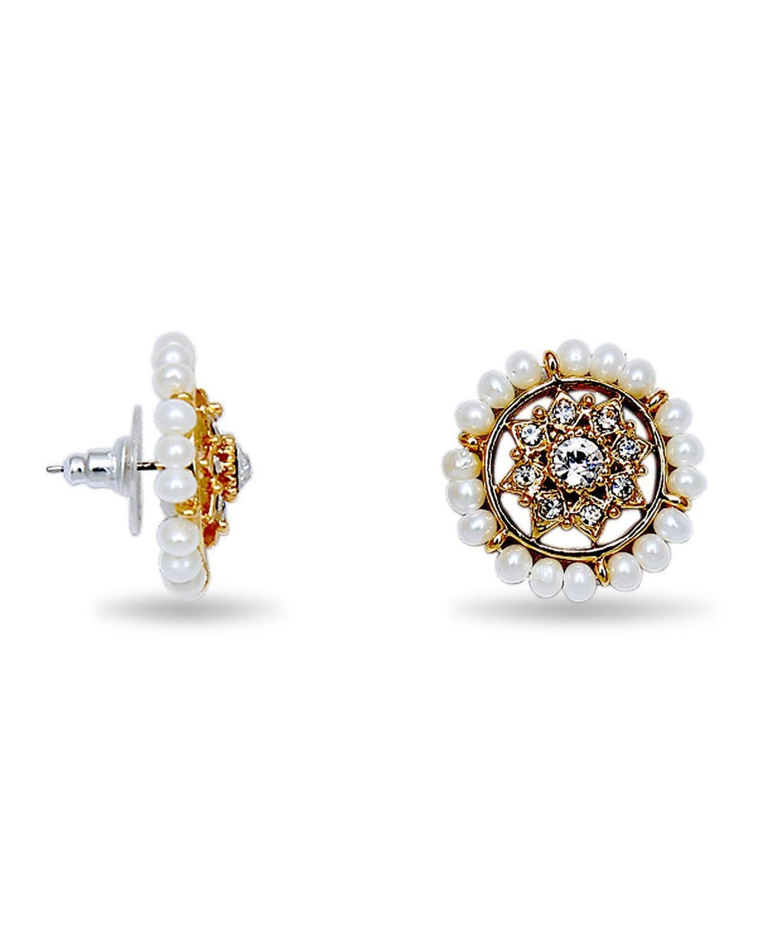 Traditional Pearl Stud Earrings - Chandrani Pearls
