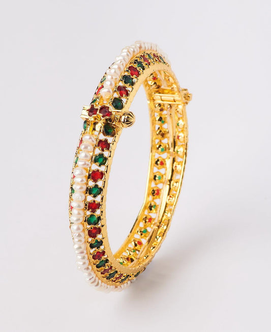 Traditional Real Pearl Bangle - Chandrani Pearls