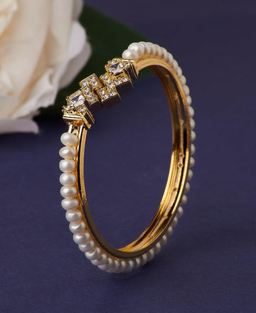 Traditional Real Pearl Bangle - Chandrani Pearls