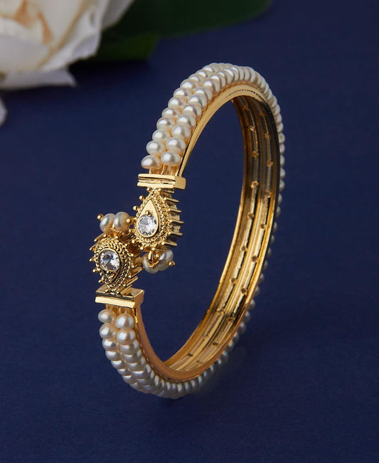 Traditional Real Pearl Bangle - Chandrani Pearls