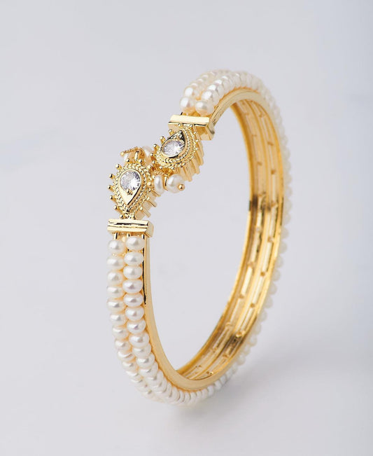 Traditional Real Pearl Bangle - Chandrani Pearls