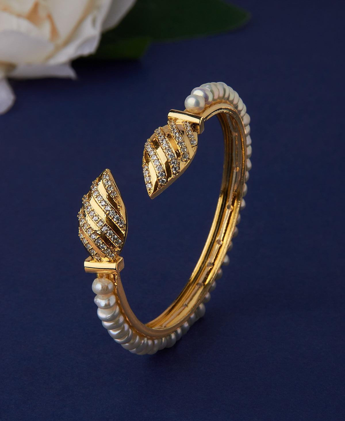 Traditional Real Pearl Bangle - Chandrani Pearls