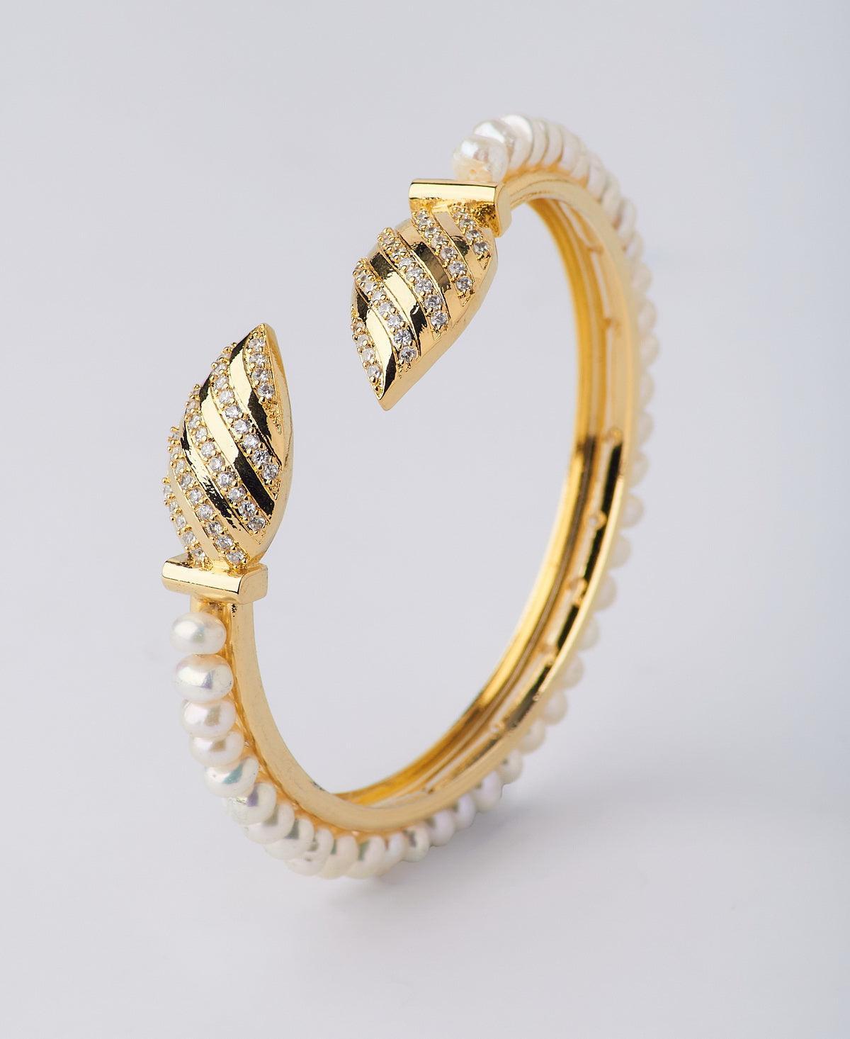 Traditional Real Pearl Bangle - Chandrani Pearls