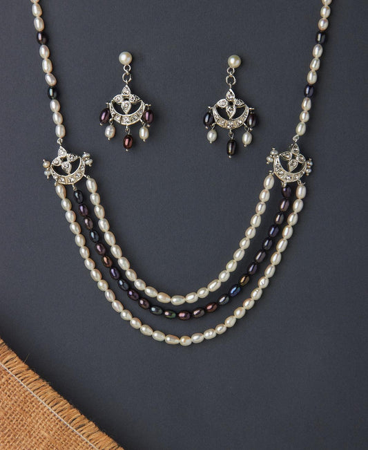 Traditional Real Pearl Necklace Set - Chandrani Pearls