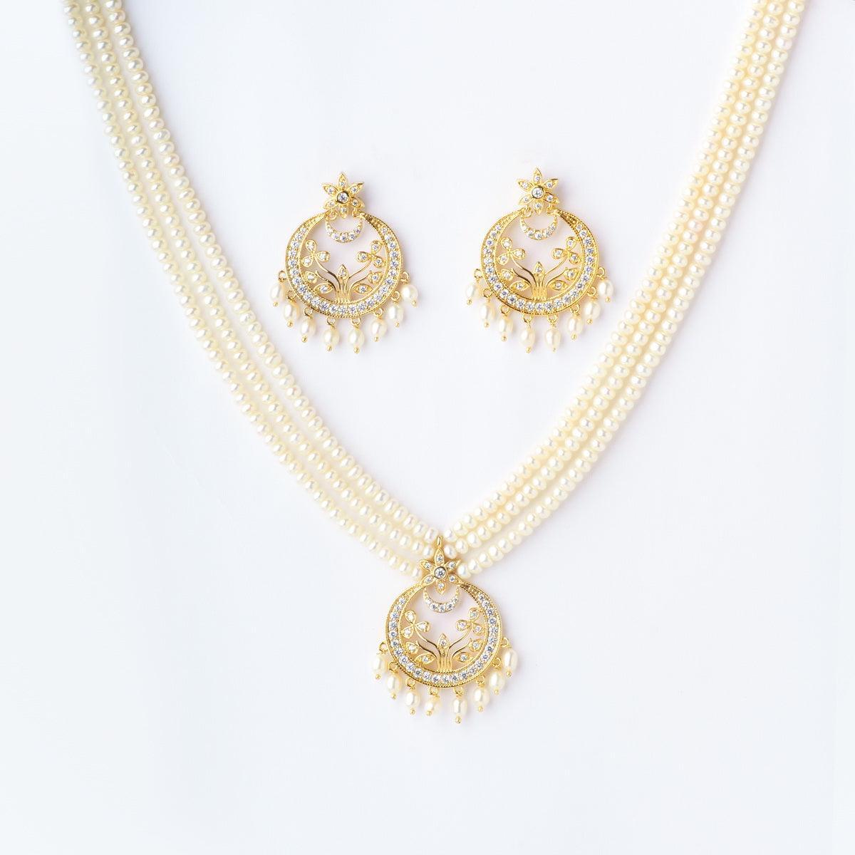 Traditional Real Pearl Necklace Set - Chandrani Pearls
