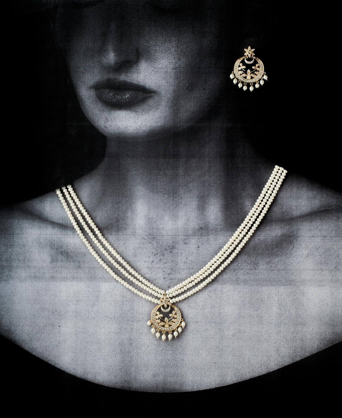 Traditional Real Pearl Necklace Set - Chandrani Pearls