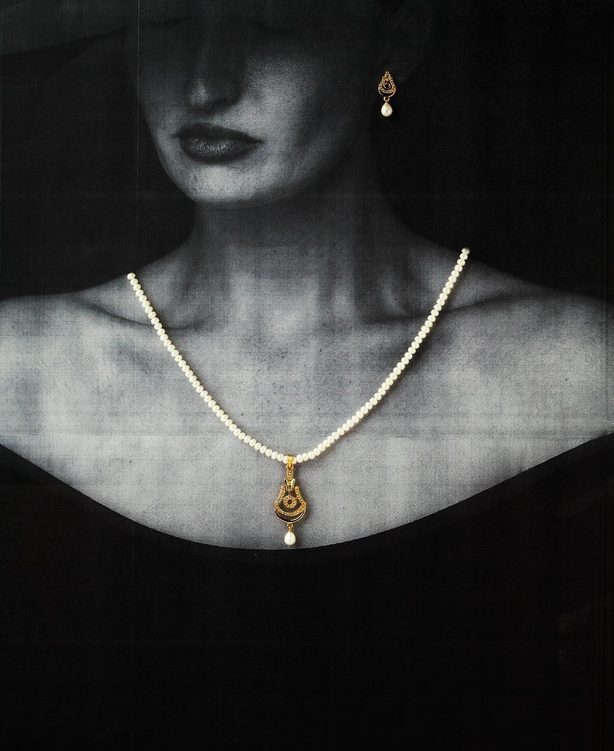 Traditional Real Pearl Necklace Set - Chandrani Pearls